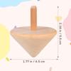 Toyvian Wooden Gyro Toys 12Pcs DIY Hand-Painted Spinning Tops for Kids Creative Craft Crafting Toys Develop Coordination Parent-Child Interaction 2.17 Inch Wood view 2
