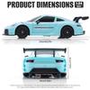 Aka Supaku RC Drift Car, 1:24 4WD Remote Control Cars Vehicle with LED Light,2.4GHz 20KM/H High Speed RC Cars with Two Batteries & Drifting Tires Racing Sport Toy for Adults Boys Girls Kids Blue view 3