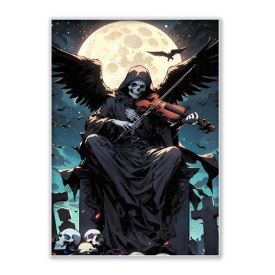 1000-piece Cemetery Sonata: Nocturne for Death and Violin Adult Wooden Puzzle,Intellectual Challenge,Stress-Relieving Puzzle, Relaxing Family Activity, Decoration, Size: 29.5 x 19.7 in