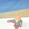 3D Printed Manatee, 3D Printed Animals, 4.5" Full Articulated Fidget Toys, Sea Animal Desk Dcor , Rainbow Manatee -AM-S-Rainbow view 1