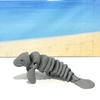 3D Printed Manatee, 4.5" Full Articulated Fidget Toys, 3D Printed Animals, Sea Animal Creatures , Gray Manatee, Executive Desk Decor - AM-S-Gray view 1