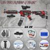 Large Gel Splat Blaster with 60,000+ and Goggles, High Speed Splat Blaster for Outdoor Activities Team Game Red view 2