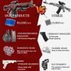 Large Gel Splat Blaster with 60,000+ and Goggles, High Speed Splat Blaster for Outdoor Activities Team Game Red view 3
