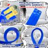 YHJZ Flexible Race Car Track 16Ft Starter Set with Suction Cups, Flexible Race Car Ramp Track with Diecast 1/64th Cars, Rolls Up Portable Racetrack for Ages 3 & Up (Blue view 3