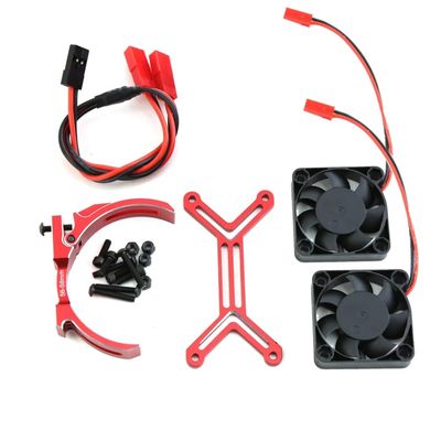 15000 RPM Brushed Brushless Cooling Fan Heatsink with 56-58mm Adjustable Mount Compatible with 1717 5687 56113 2028 Motor and Similar Size Motors(Red)