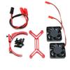 15000 RPM Brushed Brushless Cooling Fan Heatsink with 56-58mm Adjustable Mount Compatible with 1717 5687 56113 2028 Motor and Similar Size Motors(Red) view 1