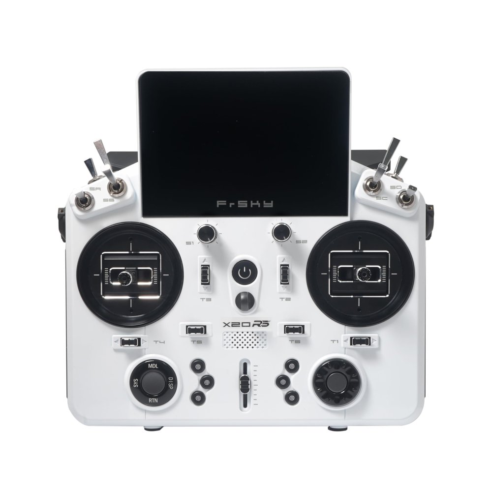 FrSky X20RS Dual-Band Transmitter with CNC Hall Gimbals, Metal Trims, 800480 Touchscreen, Adjustable Sliders, Haptic Feedback ETHOS Radio for Professional RC Pilots(Porcelain White)