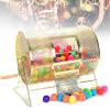 Raffle Ticket Spinner,Silent Design Raffle Ticket Cage,Raffle Drum Lottery Spinning Drawing with Wooden Turning Handle,Tickets or Ping Pong Balls for Events,Stable Tripod Stand(Small) view 1
