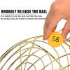 Lottery Drawing Machine,Metal Bingo Cage Wheel, Bingo Game Set Holds 200 Balls, Large Capacity and Easy Operation, for Entertainment Venues Large Groups, Parties(Gold,Bring 100 Balls) view 3