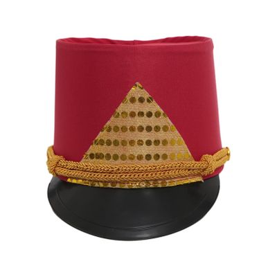 Aislor Marching Band Hat Toy Soldier Top Hat with Gold Accents Circus Ringmaster Costume Accessory Type N One Size
