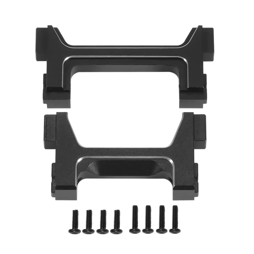 For Defender For Bronco For TRX4M 1/18 RC Crawler Aluminum Alloy Front Rear Bumper Mount For Chassis Upgrade Parts Bumper Parts(Black)