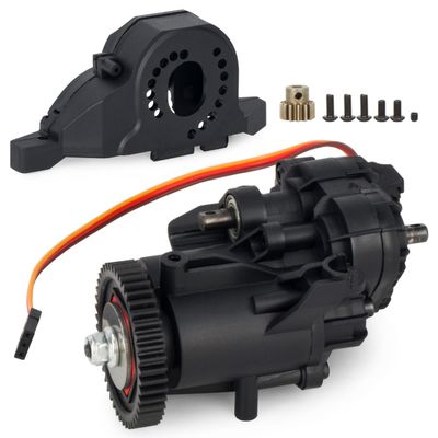 2Speed Transmission Gearbox with Internal Gears and Servo for 1/10 RC Crawler Car Traxxas TRX4 TRX6 Upgrade Parts