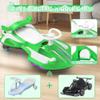 12V Electric Wiggle Car with Pedal for Kids, Rechargeable 2 in 1 Swing Car, Drifting Ride On Toys with Backrest, Anti-Rollover, Spray, Flashing Light, Music, for Ages 3 and Up (Green) view 3