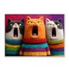 1000-piece Cat Wearing a Rainbow Sweater - Funny and Funny Adult Wooden Puzzle,Intellectual Challenge,Stress-Relieving Puzzle, Relaxing Family Activity, Decoration, Size: 29.5 x 19.7 in view 1