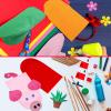 Soulchen 24 Pcs DIY Hand Puppets, Canvas Hand Puppet Making Kit DIY Arts and Crafts Sewing Projects for Fun Home Activities Classes Storytelling Party Favors (Mixed Colors) view 4