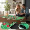 NEWTRY 11" Roulette Wheel Set with Rubber Tabletop Layout Mat 47.2 x 23.6 view 4