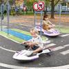 12V Electric Wiggle Car with Pedal for Kids, Rechargeable 2 in 1 Swing Car, Drifting Ride On Toys with Backrest, Anti-Rollover, Spray, Flashing Light, Music, for Ages 3 and Up (White) view 4