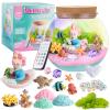 Mermaid Light-Up Terrarium Kit for Kids - LED Night Light Birthday Gift for Girls Ages 4 5 6 7 8-12 Year Old - Mermaid Toys for Girls - DIY Arts and Crafts Kit for Kids view 1