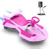 12V Electric Wiggle Car with Pedal for Kids, Rechargeable 2 in 1 Swing Car, Drifting Ride On Toys with Backrest, Anti-Rollover, Spray, Flashing Light, Music, for Ages 3 and Up (Pink) view 1