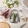 BEAMARKER Clear Figure Display Bag with Keychain for Doll Pink Positive Doll Storage Bag Portable Zipper Closure Dustproof Hanging Case for Display Off Blind Boxes Mini Figures 7.68x4.72 Inch view 3