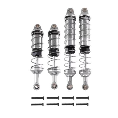 Compatible with Wltoys 12428 12423 12427 12429 FY-03 1/12 RC Car Upgrade Parts Accessories 4pcs Metal Oil Shock Absorber Damper Rc Shock Absorbers(Silver)