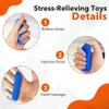 2PCS Little Ouchies Pain Stim Fidget,Spiky Sensory Fidget Toys for Adults Anxiety Relief(Blue,Orange) view 3