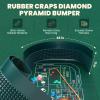 NEWTRY Craps Game Set: 3570 Craps Tabletop Layout, 48x11Rubber Diamond Pyramid Bumper, 36 Rattan Stick, 5pcs Professional dice, 100 pcs Chips & ON/Off Buttons for Game Nights Party Camping view 3