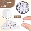 50 Pcs Blank White Dice, 14 mm Acrylic Dice with Smoothed Surface, Rounded Corners Write 6 Sided Art Custom Dices for Classroom Board Games, DIY Stickers, Math Counting, Making Fun Building Blocks view 3