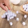50 Pcs Blank White Dice, 14 mm Acrylic Dice with Smoothed Surface, Rounded Corners Write 6 Sided Art Custom Dices for Classroom Board Games, DIY Stickers, Math Counting, Making Fun Building Blocks view 4