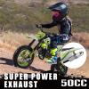50cc Kids Dirt Bike for Ages 8-14, Gas-Powered 2-Stroke Mini Dirt Bike, Off-Road Mini Motorcycle up to 25 MPH, 330 lbs Max Load, Ideal for Uphill & Trail Riding (Green) view 3