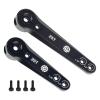 2PCS TGCWENG CNC Aluminum 25T Servo Horn Long Steering Servo Arms Compatible Futaba Savox Xcore HL HSP HD Power Rc Servos Suitable for RC Airplanes RC Plane Car (Black) view 1