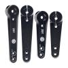 2PCS TGCWENG CNC Aluminum 25T Servo Horn Long Steering Servo Arms Compatible Futaba Savox Xcore HL HSP HD Power Rc Servos Suitable for RC Airplanes RC Plane Car (Black) view 2