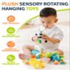 Jollybaby Baby Rattles & Soft Plush Hanging Toy for Stroller Crib car seat and Play Gym, Sensory Developmental Vibrating Toys for Newborn, Baby Christmas Stocking/Socks Stuffers Gifts - Duck view 2
