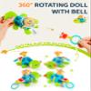 Jollybaby Baby Rattles & Soft Plush Hanging Toy for Stroller Crib car seat and Play Gym, Sensory Developmental Vibrating Toys for Newborn, Baby Christmas Stocking/Socks Stuffers Gifts - Duck view 3