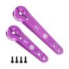 2PCS TGCWENG CNC Aluminum 25T Servo Horn Long Steering Servo Arms Compatible Futaba Savox Xcore HL HSP HD Power Rc Servos Suitable for RC Airplanes RC Plane Car (Purple) view 1