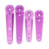 2PCS TGCWENG CNC Aluminum 25T Servo Horn Long Steering Servo Arms Compatible Futaba Savox Xcore HL HSP HD Power Rc Servos Suitable for RC Airplanes RC Plane Car (Purple) view 2