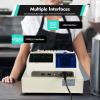 48 Keys Electronic Cash Register with 8 Digital LED Display and Thermal Print Head, Multifunction Thermal Digital Cash Register for Shopping Malls, Small Business, Supermarket Retailer (White) view 4