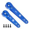 2PCS TGCWENG CNC Aluminum 25T Servo Horn Long Steering Servo Arms Compatible Futaba Savox Xcore HL HSP HD Power Rc Servos Suitable for RC Airplanes RC Plane Car (Blue) view 1