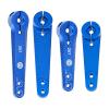 2PCS TGCWENG CNC Aluminum 25T Servo Horn Long Steering Servo Arms Compatible Futaba Savox Xcore HL HSP HD Power Rc Servos Suitable for RC Airplanes RC Plane Car (Blue) view 2