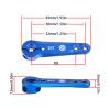 2PCS TGCWENG CNC Aluminum 25T Servo Horn Long Steering Servo Arms Compatible Futaba Savox Xcore HL HSP HD Power Rc Servos Suitable for RC Airplanes RC Plane Car (Blue) view 3