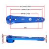2PCS TGCWENG CNC Aluminum 25T Servo Horn Long Steering Servo Arms Compatible Futaba Savox Xcore HL HSP HD Power Rc Servos Suitable for RC Airplanes RC Plane Car (Blue) view 4