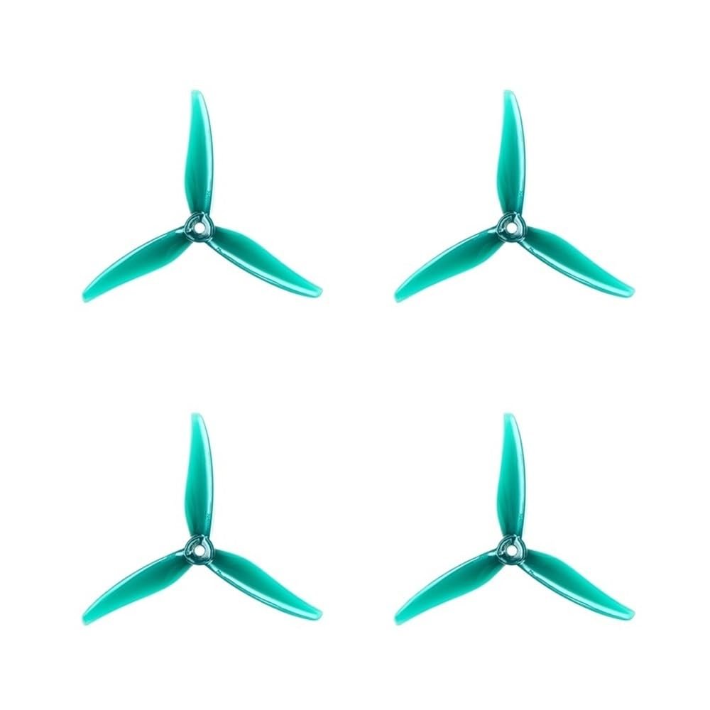 2Pairs 51466 5-Inch 3-Paddle Propellers CW/CCW For FPV Racing Drone Quadcopter(Green)