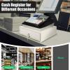 48 Keys Electronic Cash Register with 8 Digital LED Display and Thermal Print Head, Multifunction Thermal Digital Cash Register for Shopping Malls, Small Business, Supermarket Retailer (Black) view 3