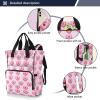 GOODOLD Diaper Bag Backpack for Mom Dad, Pink Heart Cakes Unisex Baby Bag Large Capacity Waterproof Travel Backpack with Insulated Pockets, Stroller Strap view 2