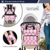 GOODOLD Diaper Bag Backpack for Mom Dad, Pink Heart Cakes Unisex Baby Bag Large Capacity Waterproof Travel Backpack with Insulated Pockets, Stroller Strap view 4