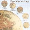 Toolsempire 12" Illuminated World Globe, Desktop Globe with Raised Relief, LED Lights, Time Zone & Non-Slip Wooden Base, Geographic Terrain Globes for Decoration (Bronze) view 3