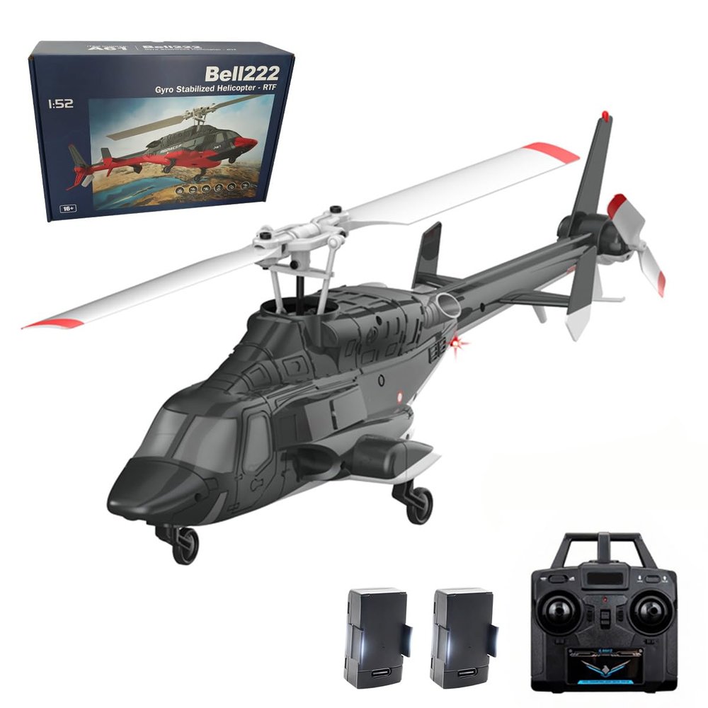 1/53 AW A61 RC Helicopter for Adults, 2.4G 4CH Flybarless Single-Rotor Mini Remote Control Helicopter with Optical Flow Altitude Hold, RC Aircraft Model Toy Gift -RTF