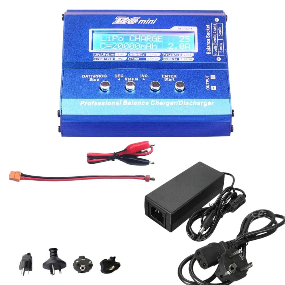 Imax B6 Mini Balance Discharger with Adapter for Rc Helicopter Re-Peak Nimh Nicd Lihv Nicd Pb Li-Ion Batteiry