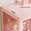 Zkfpet Bamboo Display Cabinet with Acrylic Doors, Transparent Display Case for Figures, Easy to Install, for Home, Office(80cm/31.5in) view 4