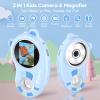 2 in 1 Microscope for Kids Video Camera, UPSPORT 2"HD IPS Screen 1000X Handheld Digital Microscopes Pocket Portable Microscope Camera, USB PC Compatible, STEM Science Edu Fun for Boys Girls Toys Gifts view 2